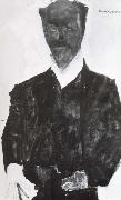 Egon Schiele Portrait of a otto wagner oil